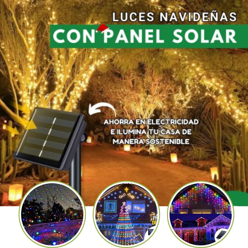 LUCES DE NAVIDAD INTELIGENTE CON PANEL SOLAR